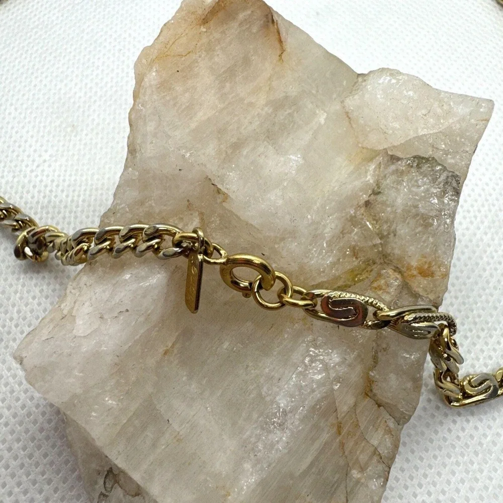 Vintage Monet Gold Tone Textured Link Chain 54'' Necklace Retro 80s‎ 90s Style